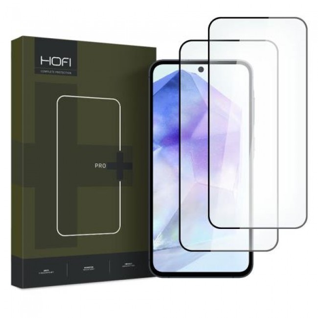Tempered Glass Full Face Hofi Pro+ Samsung A356B Galaxy A35 5G/ A556B Galaxy A55 5G Μαύρο (2 τεμ.)