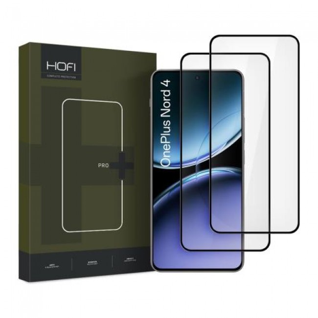 Tempered Glass Full Face Hofi Pro+ OnePlus Nord 4 Μαύρο (2 τεμ.) Tempered Glass Full Face Hofi Pro+ OnePlus Nord 4 Μαύρο (2 τεμ.)