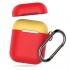 Θήκη Σιλικόνης AhaStyle PT46 Apple AirPods Tone με Γάντζο Κόκκινο-Κίτρινο