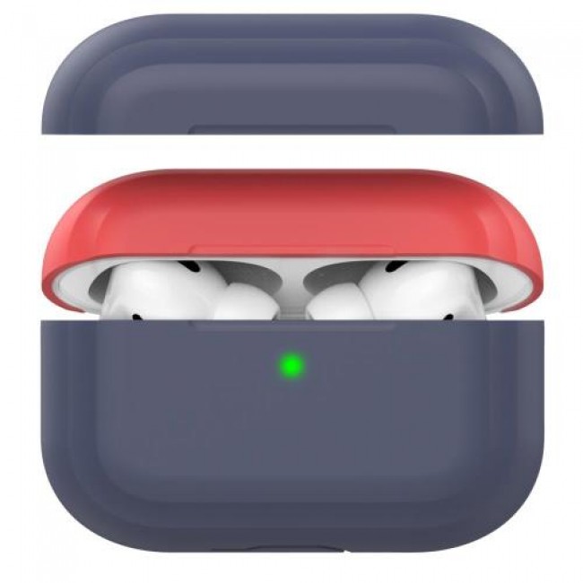 Θήκη Σιλικόνης AhaStyle PT-P2 Apple AirPods Pro DuoTone Σκούρο Mπλε-Κόκκινο