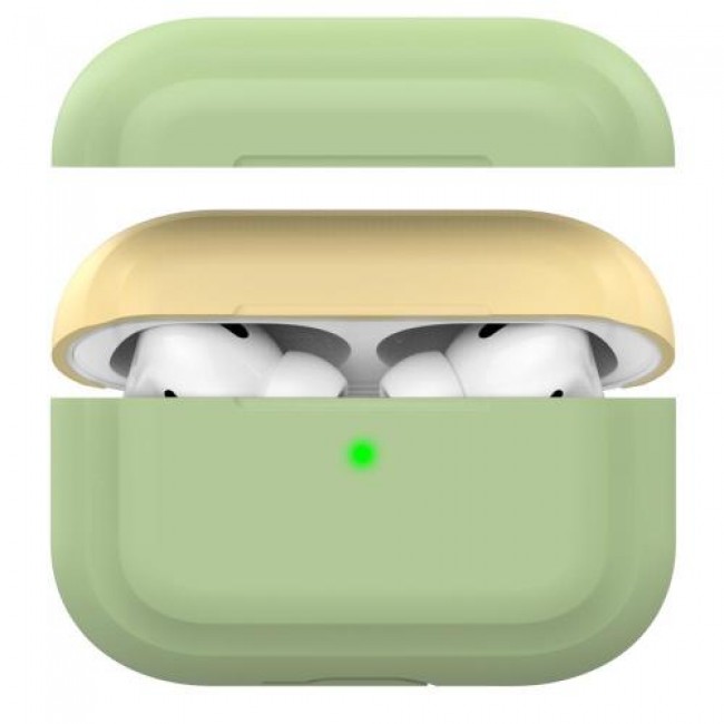 Θήκη Σιλικόνης AhaStyle PT-P2 Apple AirPods Pro DuoTone Φυστικί-Κίτρινο