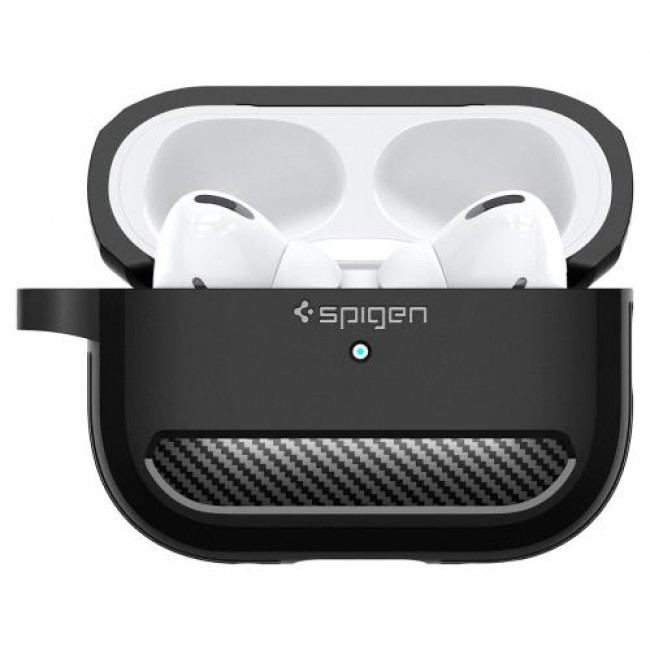 Θήκη Σιλικόνης Spigen Rugged Armor Apple AirPods Pro 1/ 2 με Γάντζο Μαύρο Θήκη Σιλικόνης Spigen Rugged Armor Apple AirPods Pro 1/ 2 με Γάντζο Μαύρο