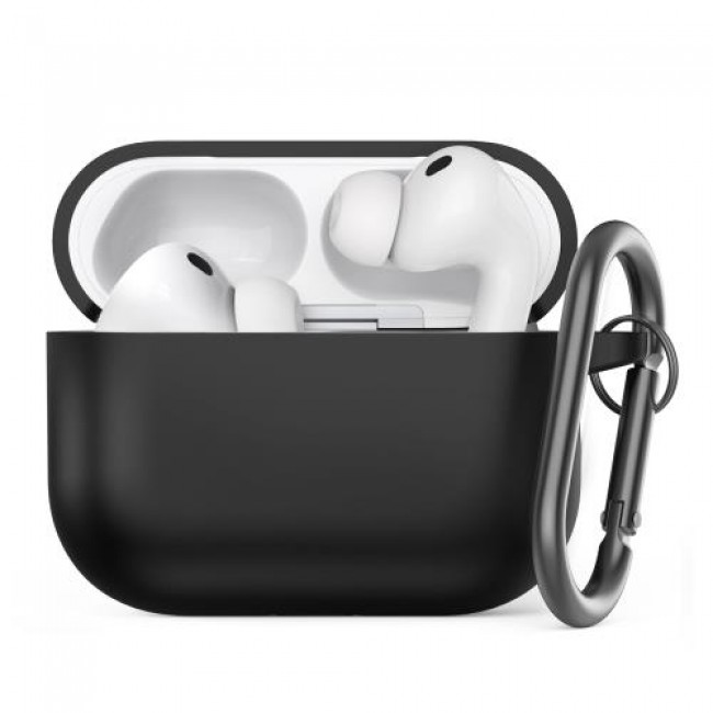 Θήκη Σιλικόνης AhaStyle WG184 Apple AirPods Pro 3 Premium με Γάντζο Μαύρο