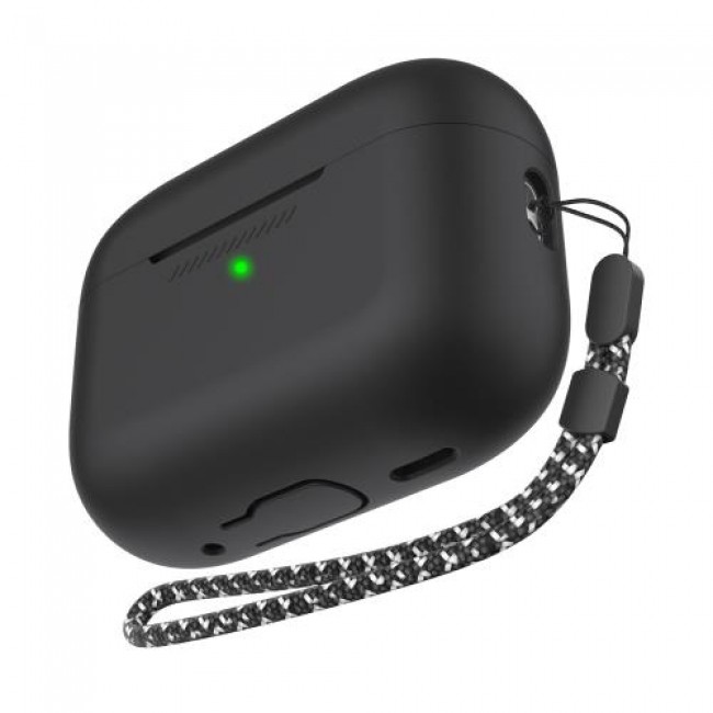 Θήκη Σιλικόνης AhaStyle PT187-2-C Apple AirPods Pro 2 (2022) Μαύρο