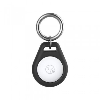Θήκη - Μπρελόκ Premium Silicone AhaStyle PT155 για Apple AirTag Μαύρο