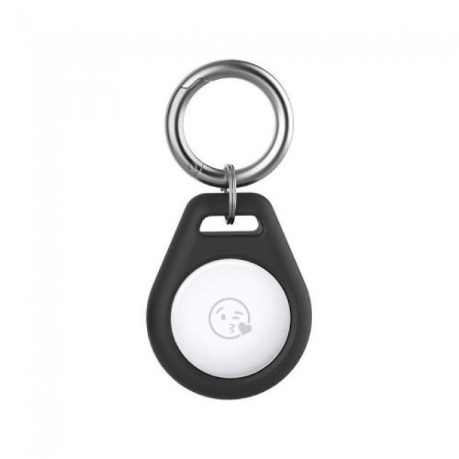 Θήκη - Μπρελόκ Premium Silicone AhaStyle PT155 για Apple AirTag Μαύρο