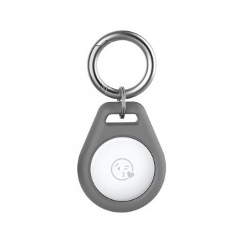 Θήκη - Μπρελόκ Premium Silicone AhaStyle PT155 για Apple AirTag Γκρι