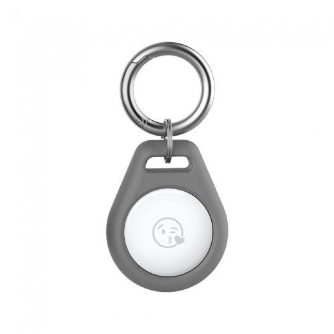 Θήκη - Μπρελόκ Premium Silicone AhaStyle PT155 για Apple AirTag Γκρι