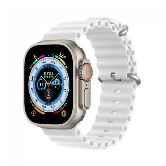 Λουράκι Σιλικόνης Dux Ducis OceanWave Bracelet Apple Watch (42/ 44/ 45mm) Λευκό