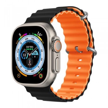Λουράκι Devia Sport6 Silicone Apple Watch (38/ 40/ 41mm) Two-Tone Deluxe Μαύρο-Πορτοκαλί Λουράκι Devia Sport6 Silicone Apple Watch (38/ 40/ 41mm) Two-Tone Deluxe Μαύρο-Πορτοκαλί