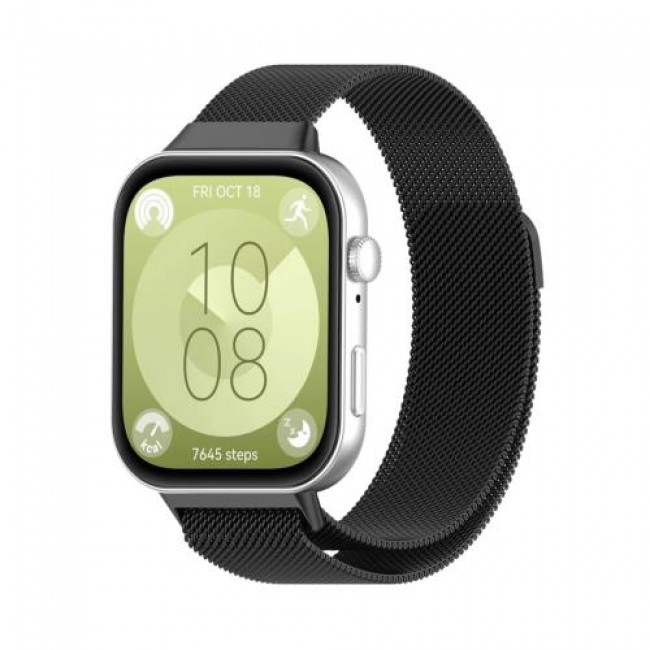 Λουράκι Milanese Huawei Watch Fit 3/ 4/ 4 Pro Μαύρο (Ασυσκεύαστο)