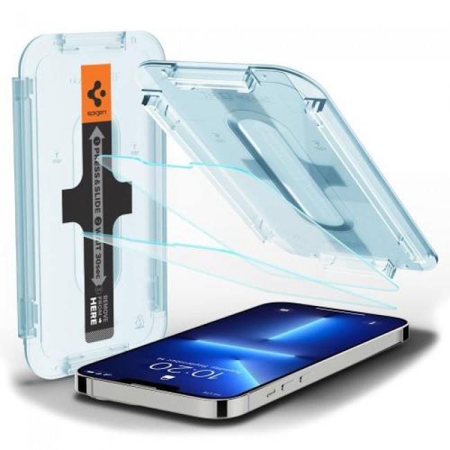Tempered Glass Full Face Spigen Glas.tR EZ-FIT Apple iPhone 13/ 13 Pro/ 14/ 16e (2 τεμ.) Tempered Glass Full Face Spigen Glas.tR EZ-FIT Apple iPhone 13/ 13 Pro/ 14/ 16e (2 τεμ.)