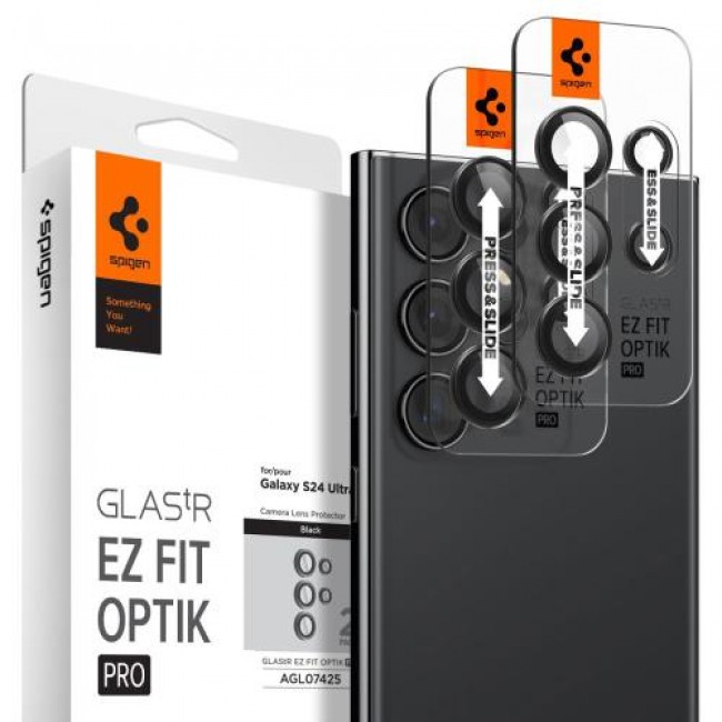 Προστατευτικό Κάλυμμα Κάμερας Spigen Optik.tR EZ-FIT για Τζαμάκι Κάμερας Samsung S928B Galaxy S24 Ultra 5G Μαύρο (2 τεμ.) Προστατευτικό Κάλυμμα Κάμερας Spigen Optik.tR EZ-FIT για Τζαμάκι Κάμερας Samsung S928B Galaxy S24 Ultra 5G Μαύρο (2 τεμ.)