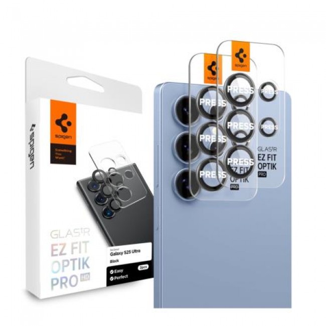 Προστατευτικό Κάλυμμα Κάμερας Spigen Optik.tR EZ-FIT για Τζαμάκι Κάμερας Samsung S938B Galaxy S25 Ultra 5G Μαύρο (2 τεμ.) Προστατευτικό Κάλυμμα Κάμερας Spigen Optik.tR EZ-FIT για Τζαμάκι Κάμερας Samsung S938B Galaxy S25 Ultra 5G Μαύρο (2 τεμ.)
