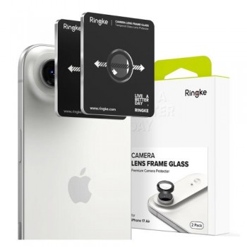 Tempered Glass Ringke Lens Frame για Τζαμάκι Κάμερας Apple iPhone Air Μαύρο (2 τεμ.) Tempered Glass Ringke Lens Frame για Τζαμάκι Κάμερας Apple iPhone Air Μαύρο (2 τεμ.)