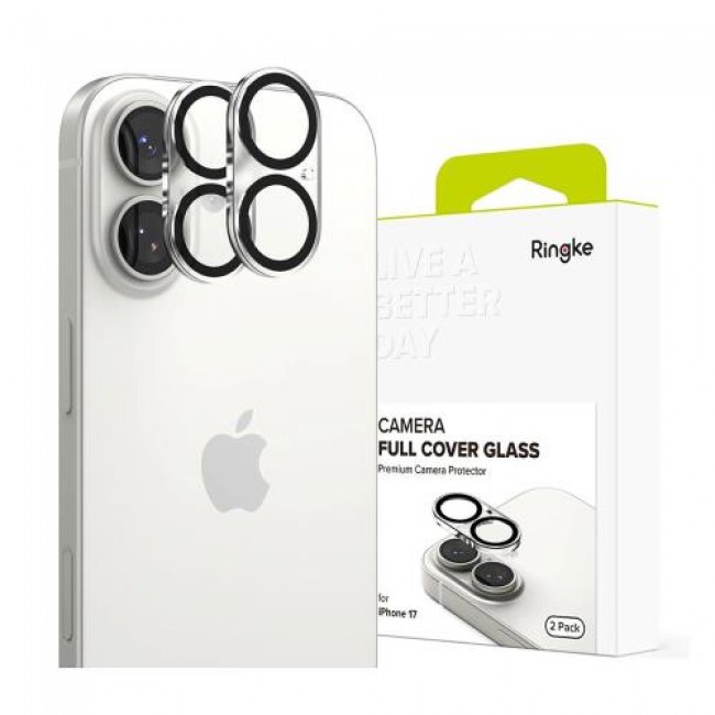 Tempered Glass Full Face Ringke για Τζαμάκι Κάμερας Apple iPhone 17 Μαύρο (2 τεμ) Tempered Glass Full Face Ringke για Τζαμάκι Κάμερας Apple iPhone 17 Μαύρο (2 τεμ)