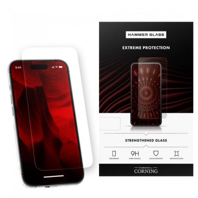 Tempered Glass Hammer Glass Apple iPhone 15 Corning (1 τεμ.)