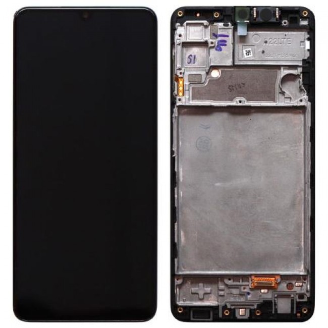 Οθόνη με Touch Screen & Μπροστινή Πρόσοψη Samsung A225F Galaxy A22 4G Μαύρο (Original)