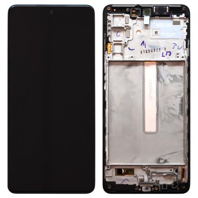 Οθόνη με Touch Screen & Μπροστινή Πρόσοψη Samsung M526B Galaxy M52 5G Μαύρο (Original)