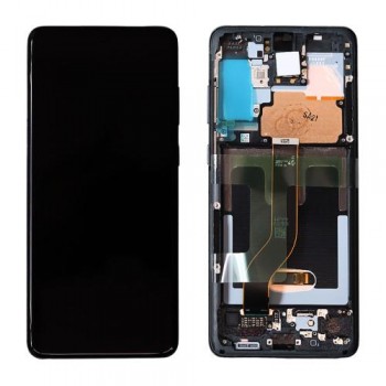 Οθόνη με Touch Screen & Μπροστινή Πρόσοψη (Χωρίς Μπροστινή Κάμερα) Samsung G985F Galaxy S20 Plus/ G986B Galaxy S20 Plus 5G Μαύρο (Original)