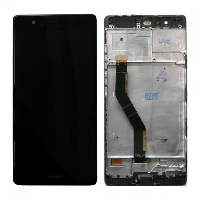 Οθόνη με Touch Screen & Μπροστινή Πρόσοψη Huawei P9 Plus Μαύρο (OEM)