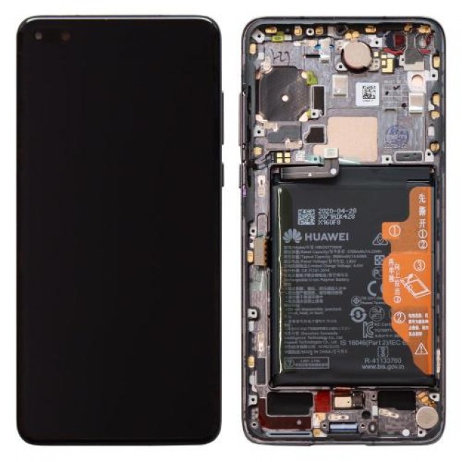 Οθόνη με Μεσαίο Πλαίσιο και Μπαταρία Huawei P40 Μαύρο (Original) Οθόνη με Μεσαίο Πλαίσιο και Μπαταρία Huawei P40 Μαύρο (Original)