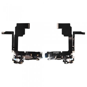 Καλώδιο Πλακέ Apple iPhone 15 Pro με Επαφή Φόρτισης & Μικρόφωνο Μαύρο (OEM)