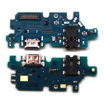 Πλακέτα Samsung A137F Galaxy A13 με Επαφή Φόρτισης, Επαφή Hands Free & Μικρόφωνο (Original)