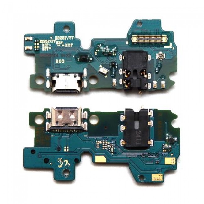 Πλακέτα Samsung M225F Galaxy M22 με Επαφή Φόρτισης, Επαφή Hands Free & Μικρόφωνο (Original)