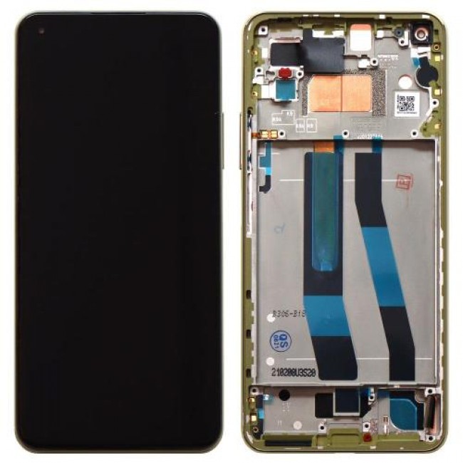 Οθόνη με Touch Screen & Μεσαίο Πλαίσιο Xiaomi Mi 11 Lite 5G Κίτρινο (Original)