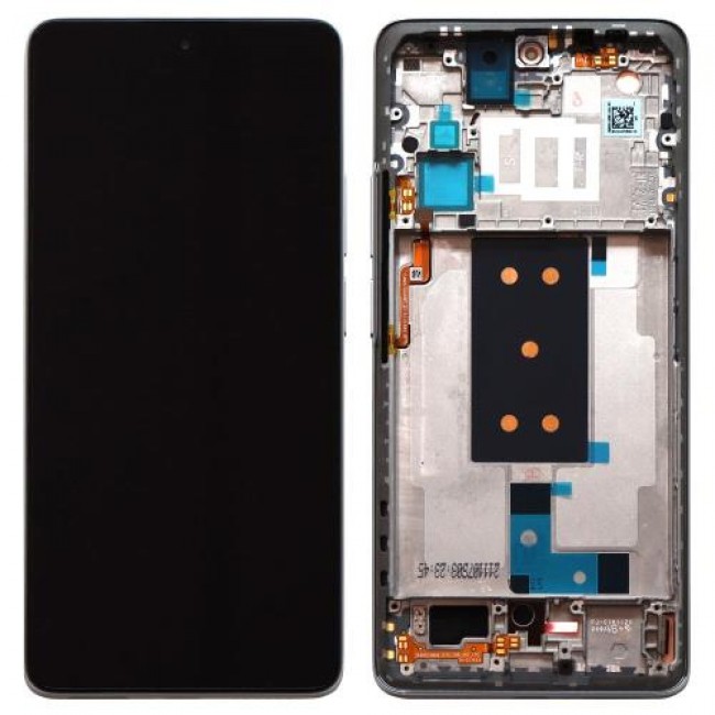 Οθόνη με Touch Screen & Μεσαίο Πλαίσιο Xiaomi 11T 5G Ασημί (Original)