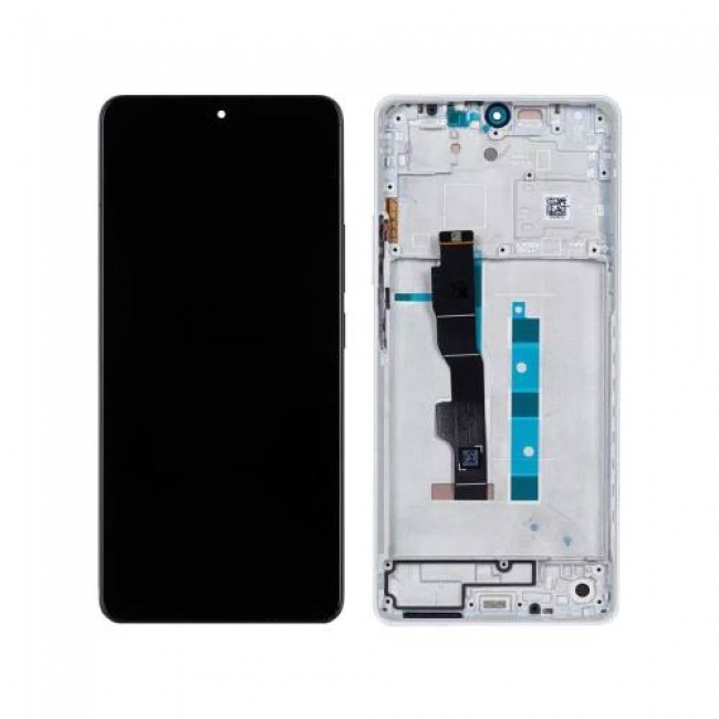 Οθόνη με Touch Screen & Μεσαίο Πλαίσιο Xiaomi Redmi Note 13 5G Λευκό (Original)