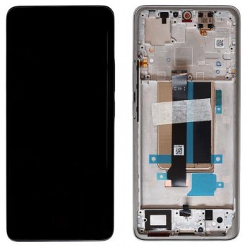 Οθόνη με Touch Screen & Μεσαίο Πλαίσιο Xiaomi Redmi Note 13 Pro Plus 5G Λευκό (Original)