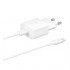 Φορτιστής Ταξιδίου Ταχείας Φόρτισης Samsung EP-T1510 15W PD με Έξοδο USB C 3A & Καλώδιο USB C Λευκό