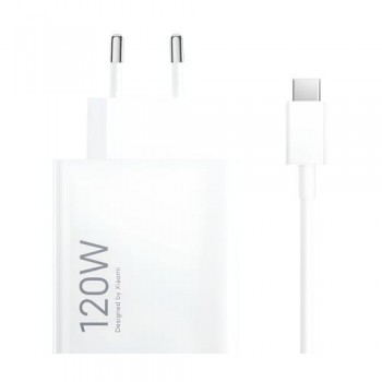 Φορτιστής Ταξιδίου Ταχείας Φόρτισης Xiaomi HyperCharge Combo με Έξοδο USB A 120W & Καλώδιο USB C 1m Λευκό