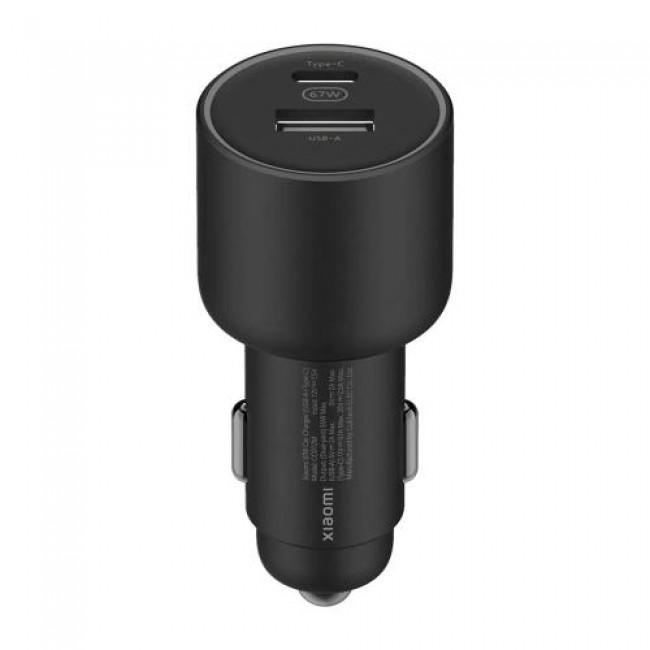 Φορτιστής Αυτοκινήτου Xiaomi Mi με Διπλή Έξοδο USB A & USB C GaN 67W Μαύρο