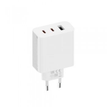 Φορτιστής Ταξιδίου Ταχείας Φόρτισης Xiaomi με Τριπλή Έξοδο 2x USB C & USB A GaN 67W & Καλώδιο USB C σε USB C Λευκό