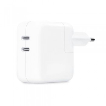 Φορτιστής Ταξιδίου με Διπλή Έξοδο USB C Apple MW2K3 35W Λευκό