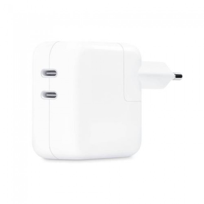 Φορτιστής Ταξιδίου με Διπλή Έξοδο USB C Apple MW2K3 35W Λευκό