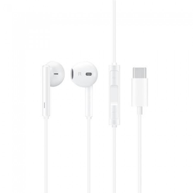 Hands Free Stereo Huawei CM33 USB C Λευκό