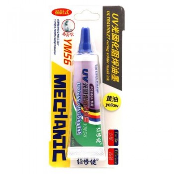 UV Κόλλα Επικάλυψης και Μόνωσης Ηλ. Εξαρτημάτων Mechanic YM56 15ml Κίτρινο