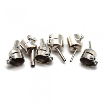 Σετ Aκροφύσια Θερμού Αέρα Κυρτά με Κοντό Ακροφύσιο Κλίση 45 για Χρήση σε Μικροσκόπιο (6 τεμ)