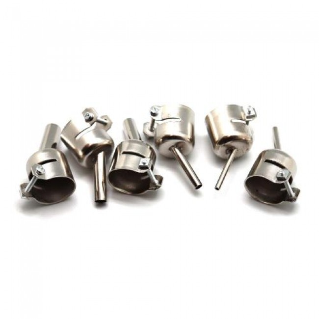 Σετ Aκροφύσια Θερμού Αέρα Κυρτά με Κοντό Ακροφύσιο Κλίση 45 για Χρήση σε Μικροσκόπιο (6 τεμ)