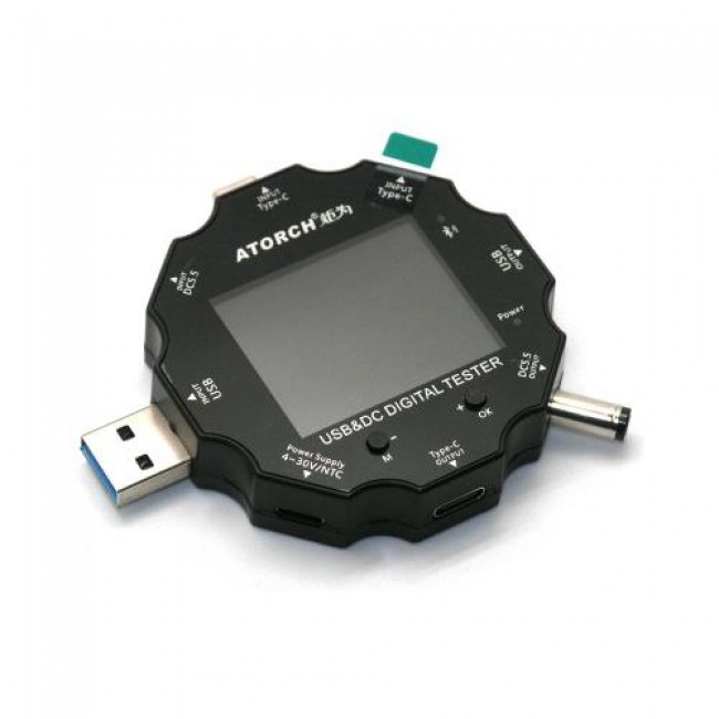 Διαγνωστικό USB A και USB C Atorch UD18 18 in-1 με Οθόνη Μέτρησης Τάσης - Κατανάλωσης - Φόρτισης