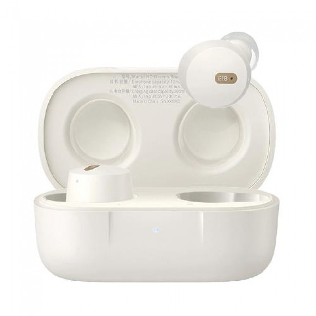 True Wireless Ακουστικά Bluetooth Baseus Bowie E18 Λευκό True Wireless Ακουστικά Bluetooth Baseus Bowie E18 Λευκό