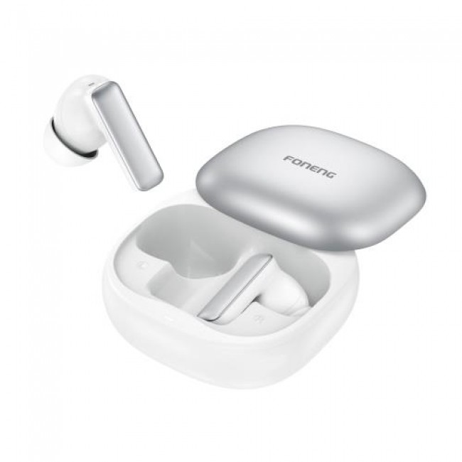 True Wireless Ακουστικά Bluetooth Foneng BL166 Sliding-Lid ANC+ENC Ασημί True Wireless Ακουστικά Bluetooth Foneng BL166 Sliding-Lid ANC+ENC Ασημί