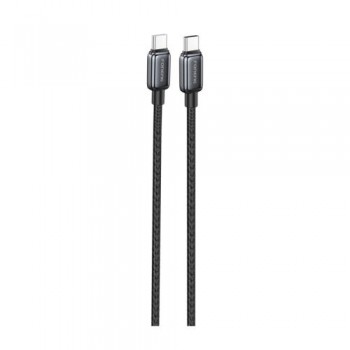 Καλώδιο Σύνδεσης USB 2.0 Foneng X119 Zinc Alloy Head Braided USB C σε USB C 100W 1m Μαύρο