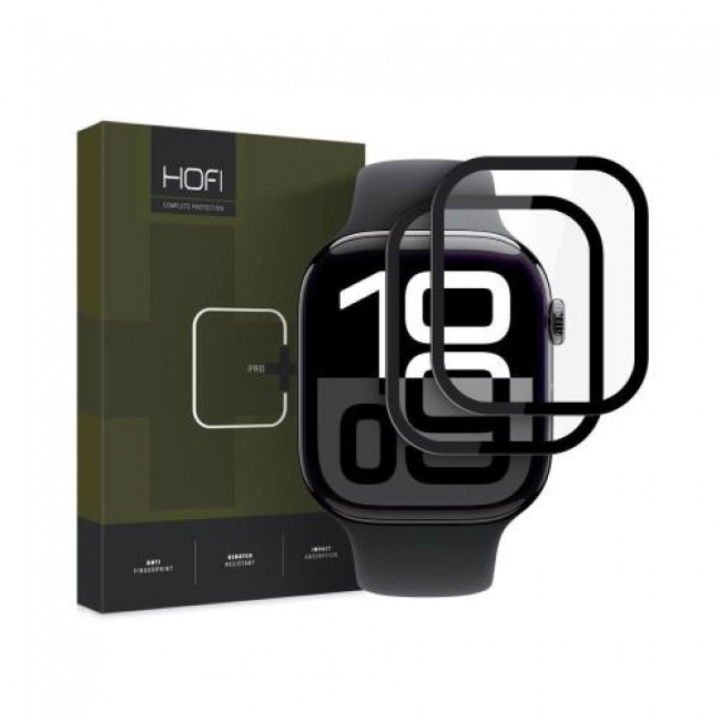Hybrid Nano Glass Hofi Pro+ Apple Watch 10/ 11 46mm Μαύρο (2 τεμ.) Hybrid Nano Glass Hofi Pro+ Apple Watch 10/ 11 46mm Μαύρο (2 τεμ.)