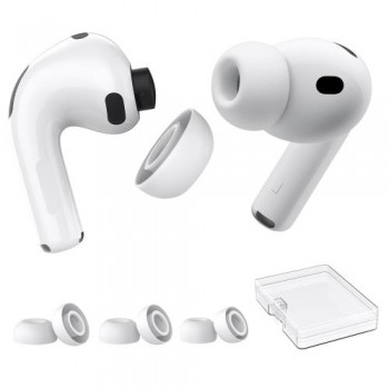 Eartips Σιλικόνης AhaStyle WG187 Apple AirPods Pro 3 S/ M/ L Λευκό (3 ζεύγη)