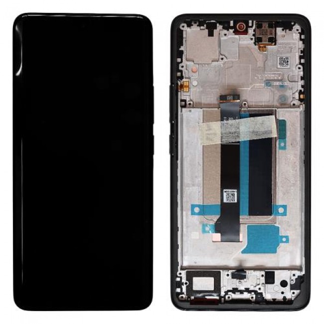 Οθόνη με Touch Screen & Μεσαίο Πλαίσιο Xiaomi Redmi Note 13 Pro Plus 5G Μαύρο (Original)